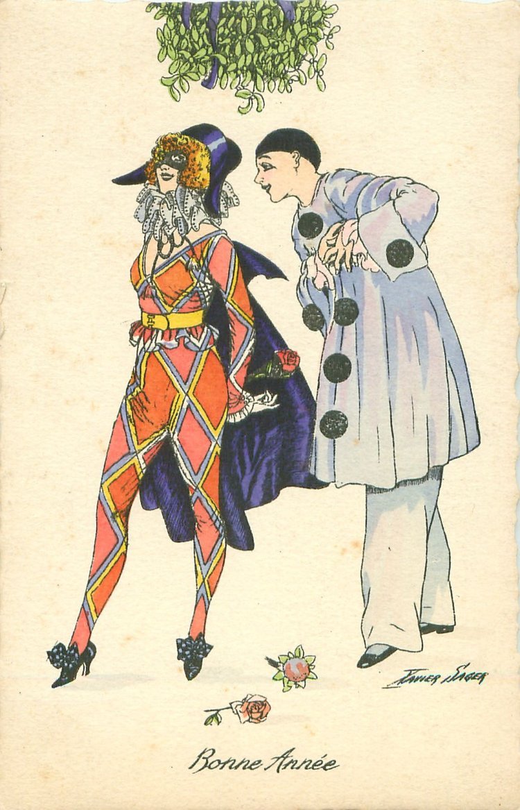 Арлекин и коломбина картинки