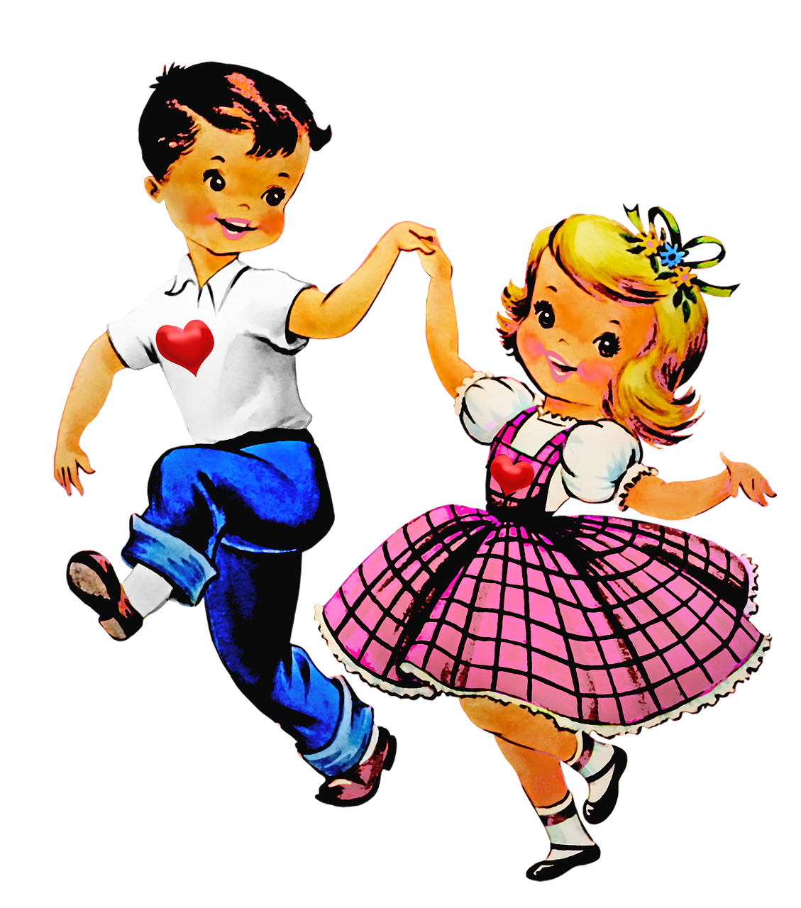 Мальчик и девочка танцуют