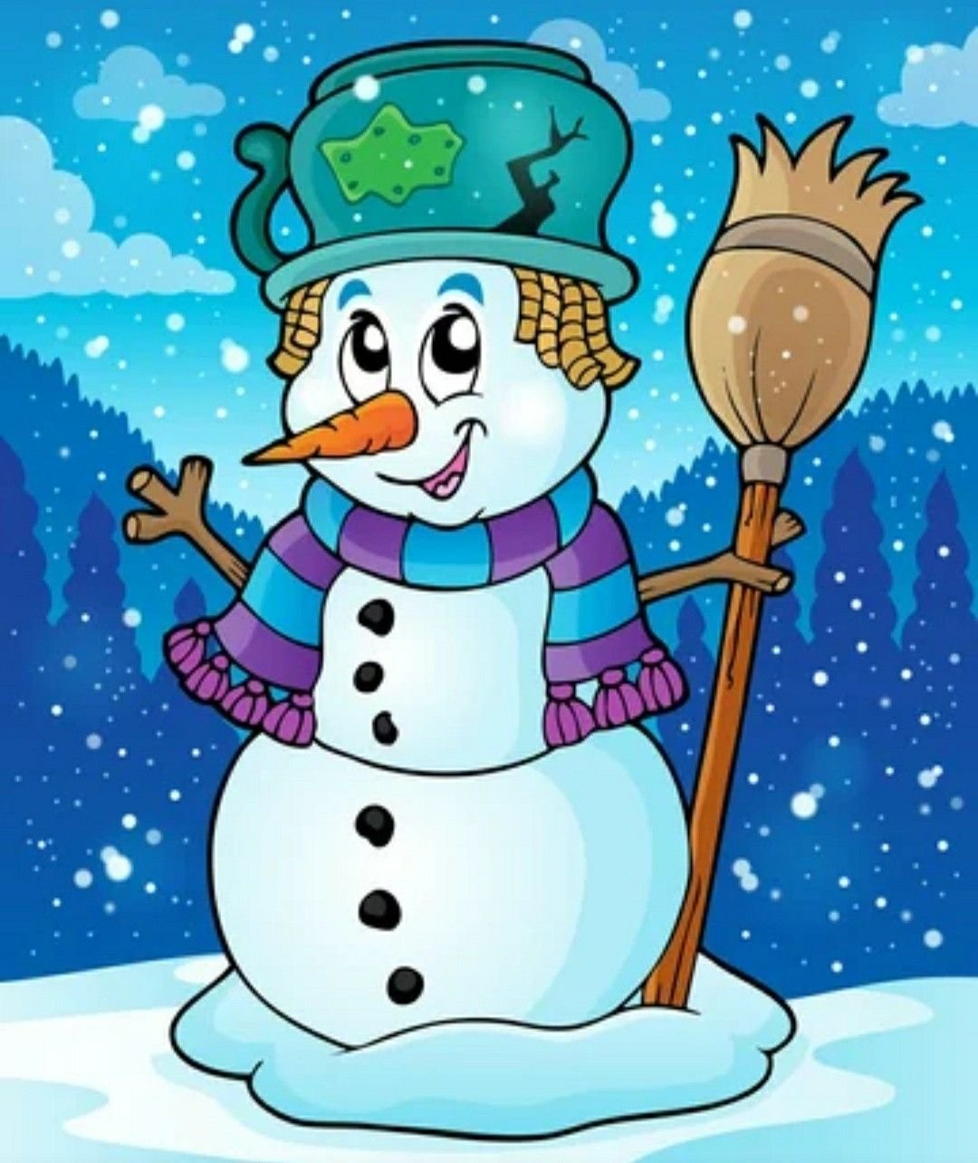 Снеговик мультяшный