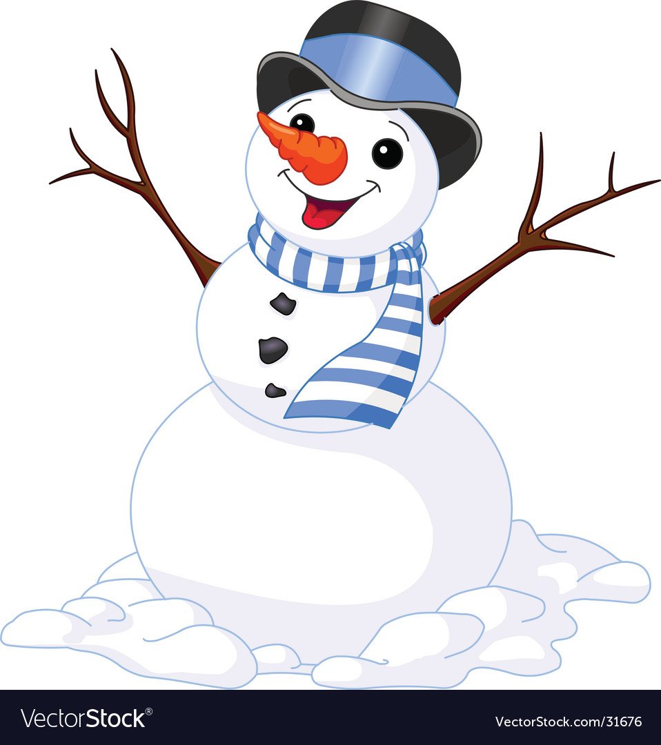 Снеговик рисунок