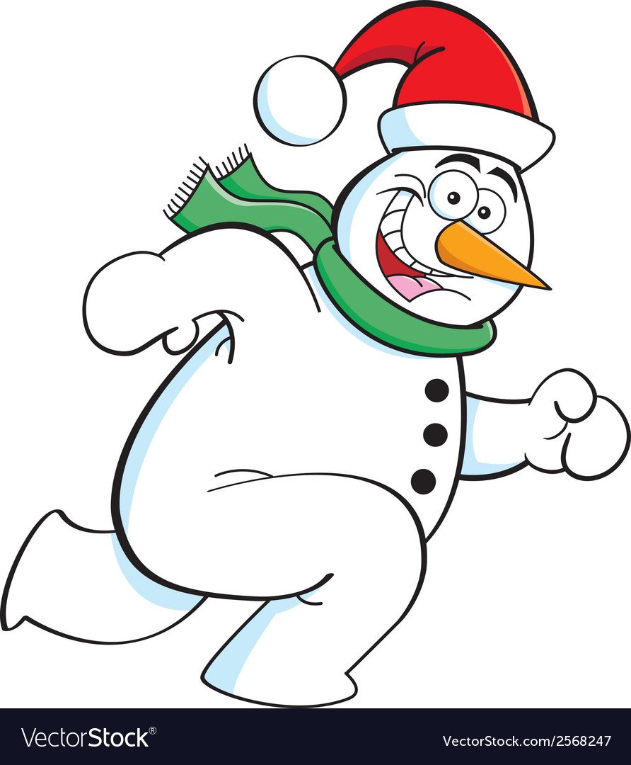 Снеговик из мультика вектор