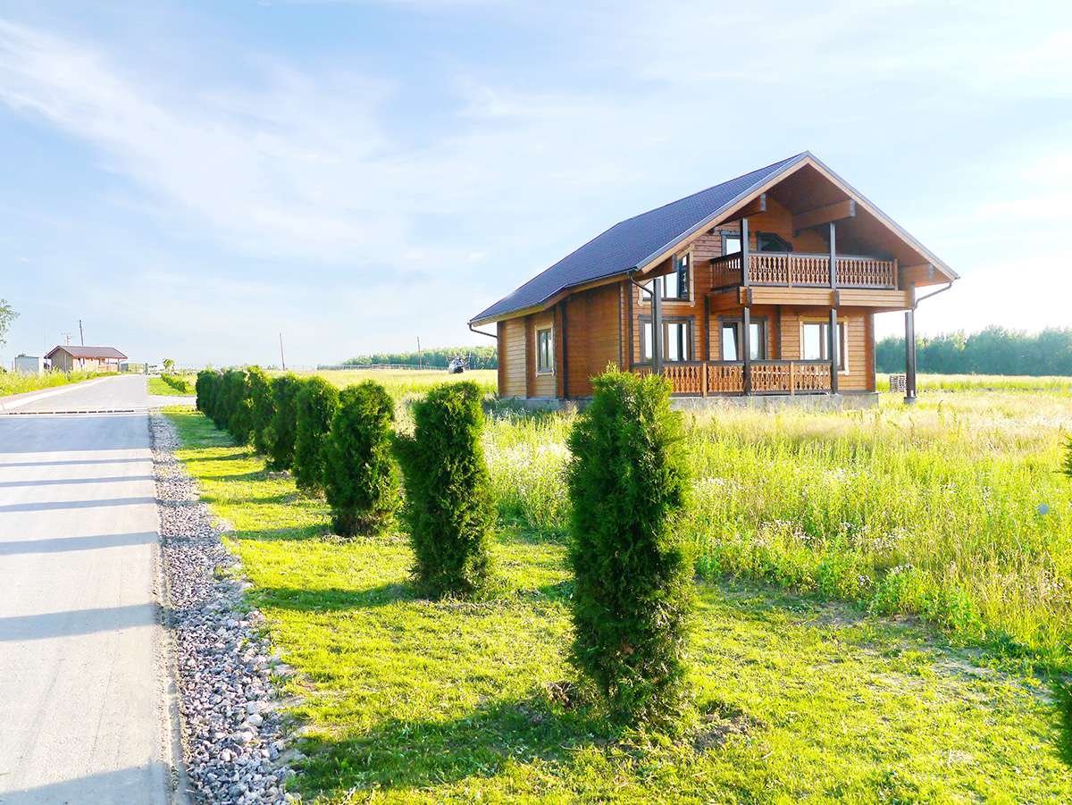 Гринфилд коттеджный поселок с высоты птичьего полета