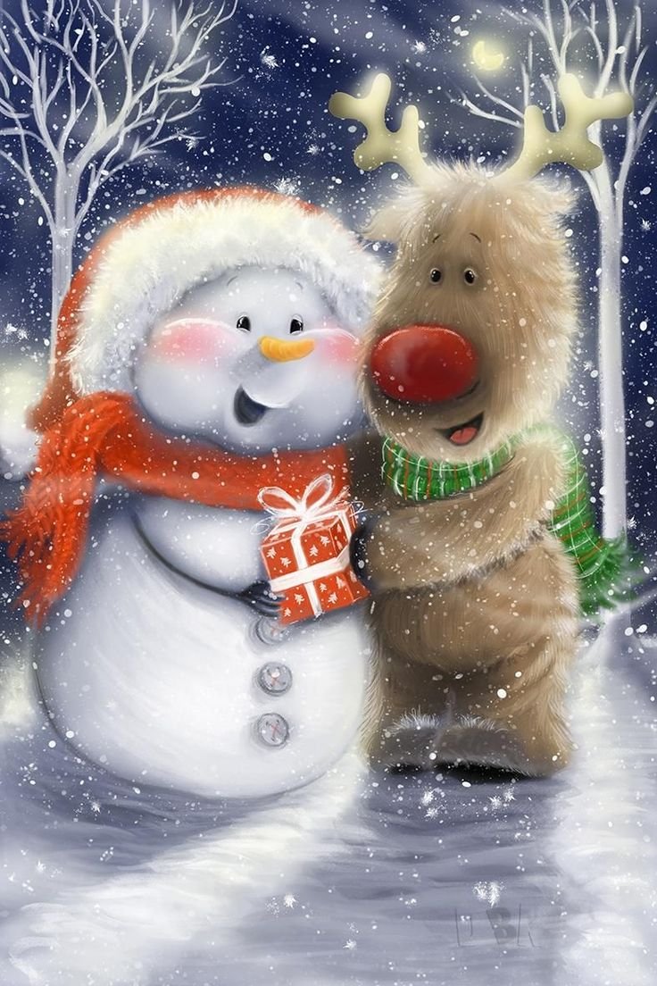 Картинки снеговиков на новый год