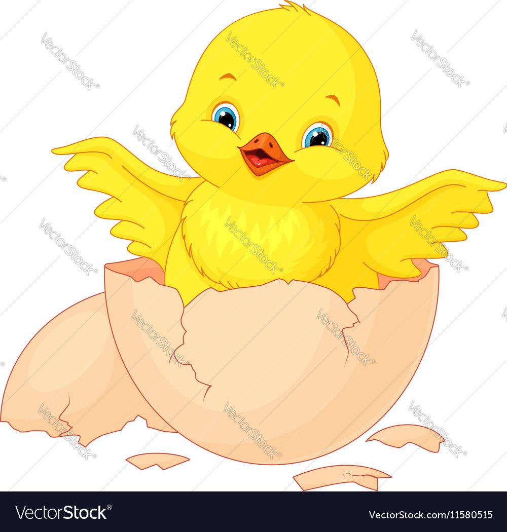 Милый цыпленок мультяшка