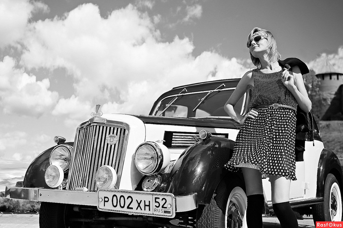 Черно белое ретро