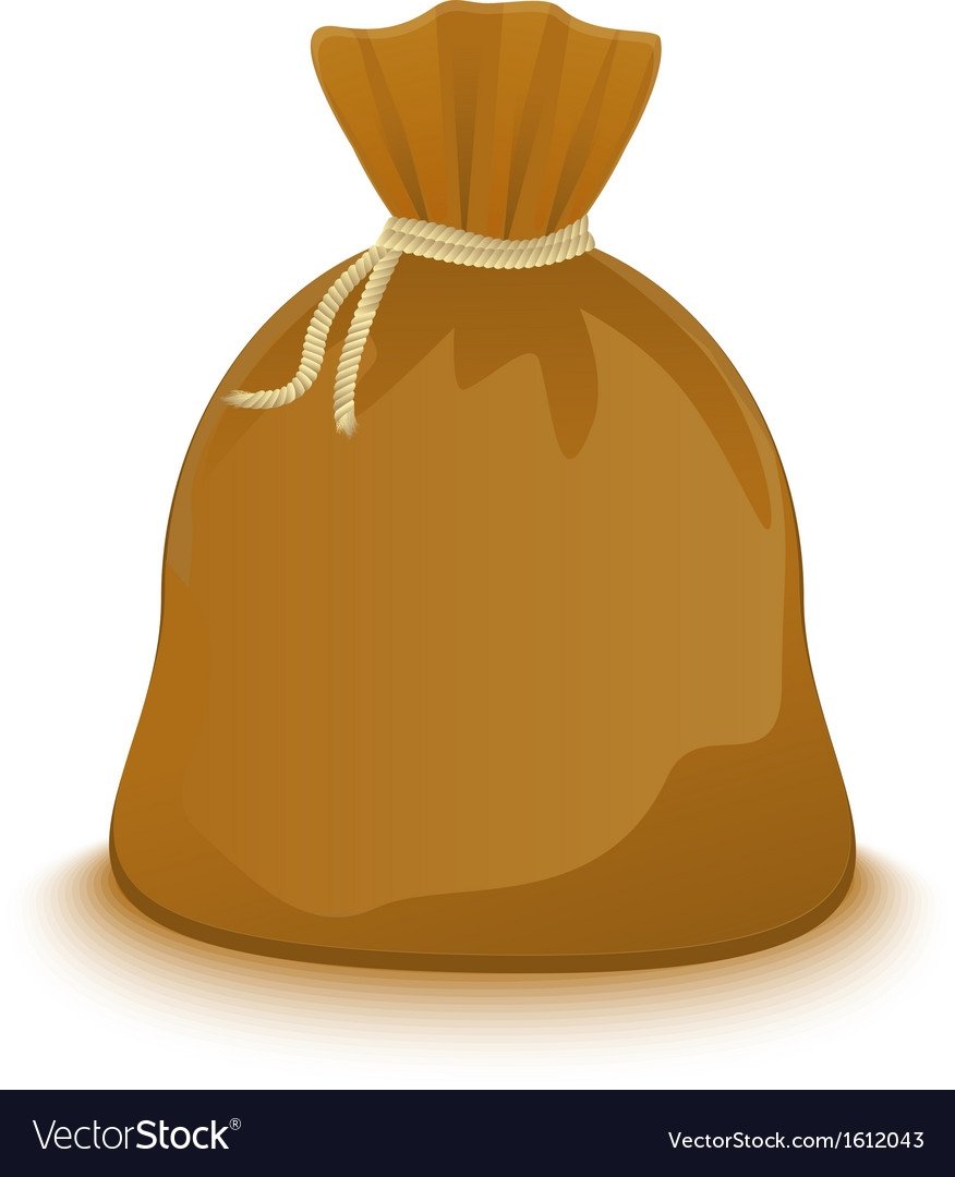 Белый мешок векторный рисунок