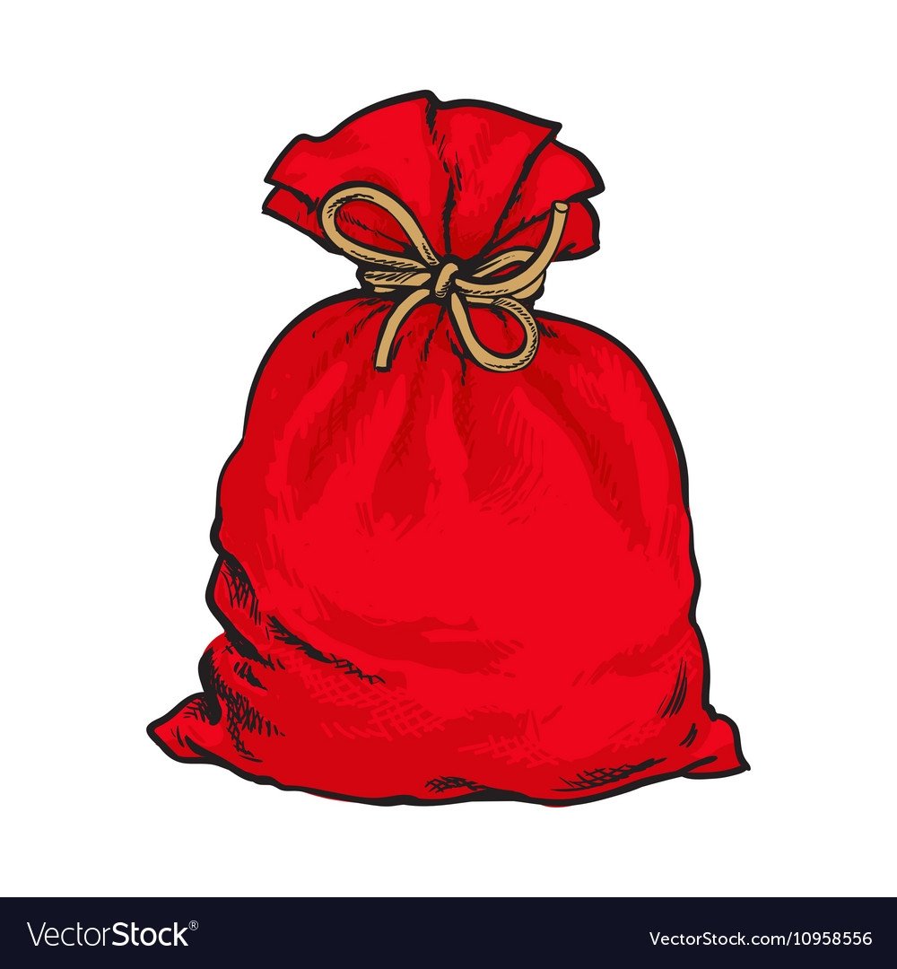 Рисунок новогодний мешок мешок с глазками