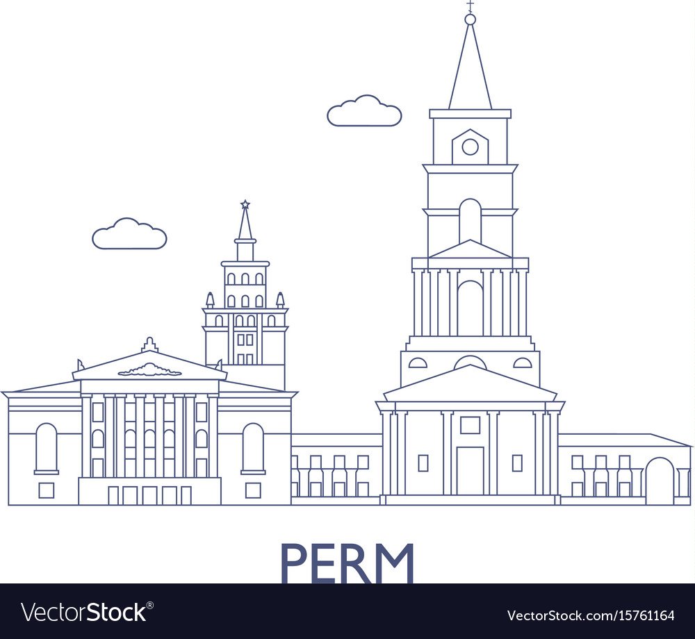 Силуэты пермских достопримечательностей