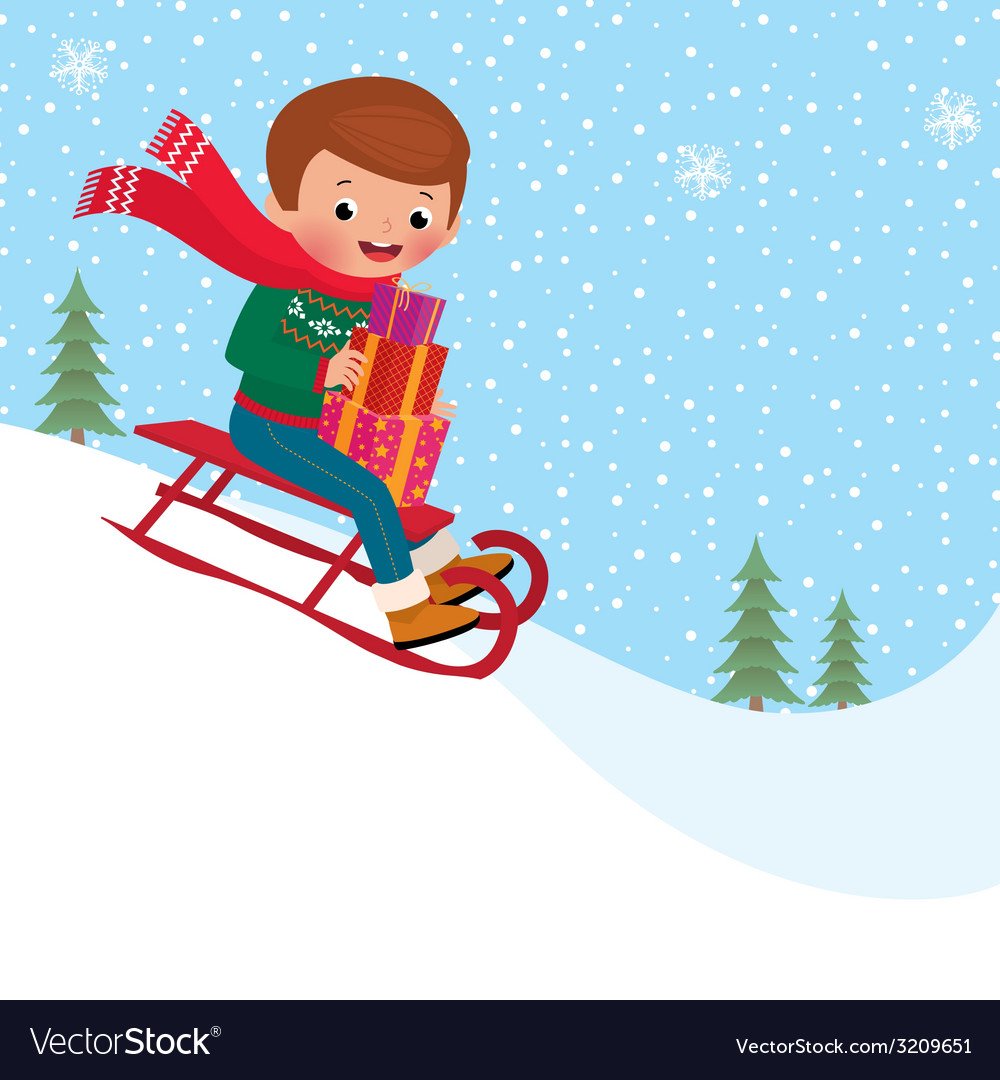 Мальчик на санках