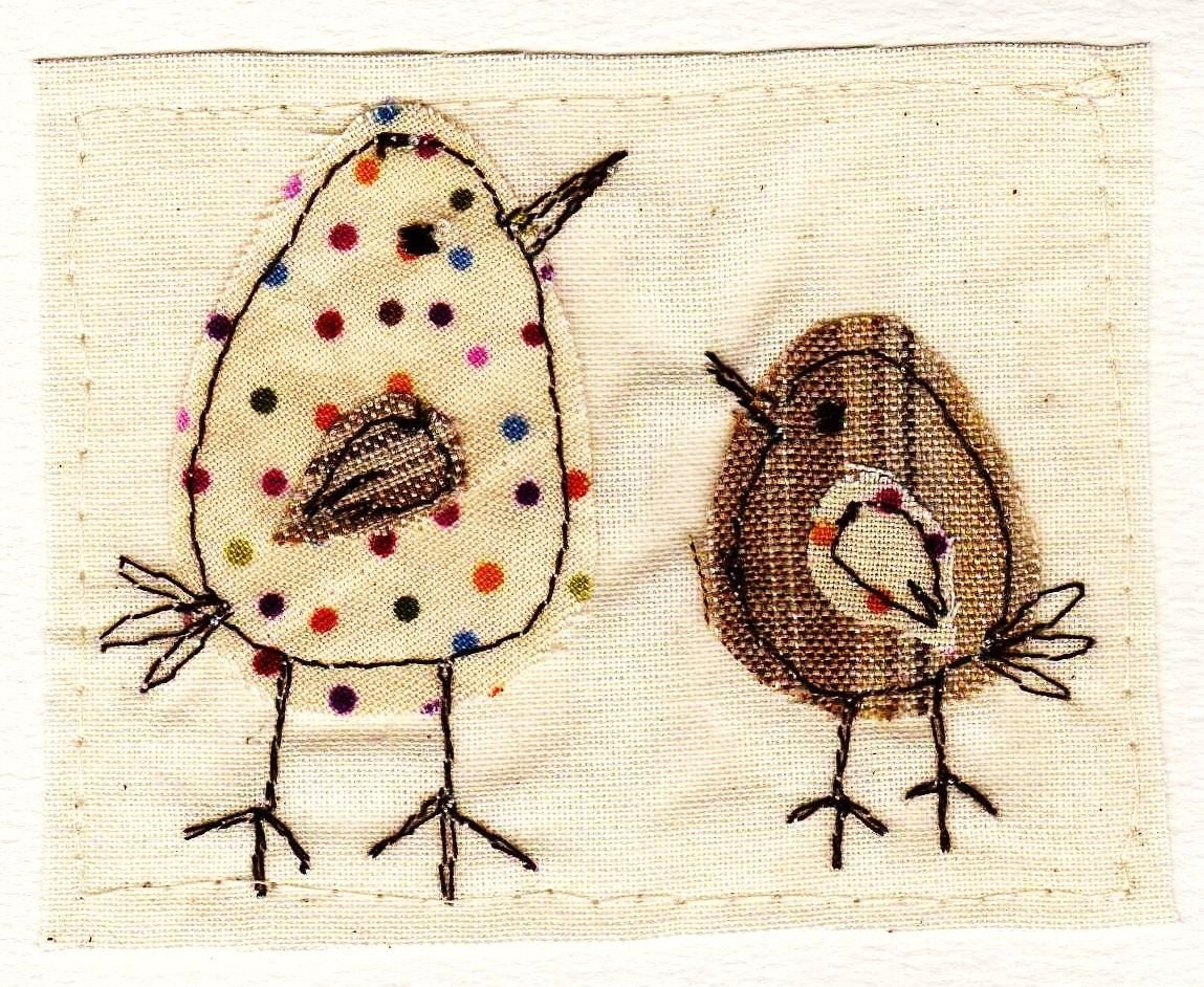 Примитивная вышивка стежками