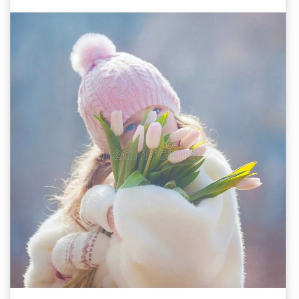 Букет тюльпанов зимой