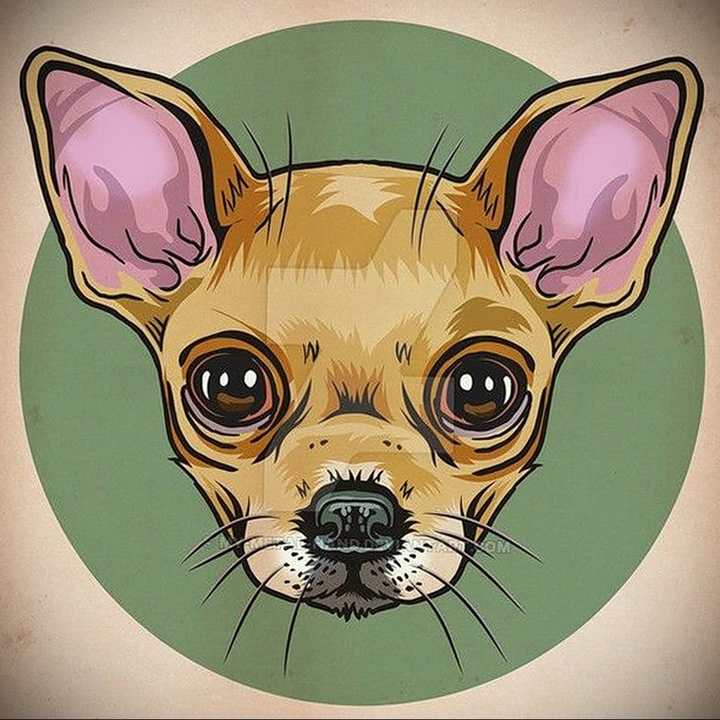 Собачка в мультяшном стиле