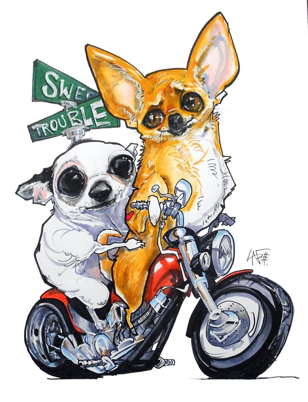 Шарж чихуахуа