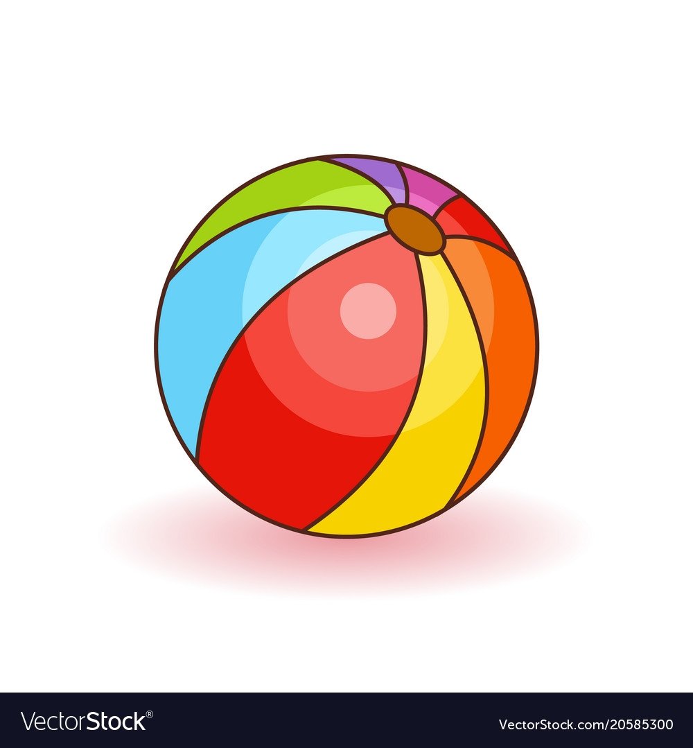 Мяч детский на белом фоне