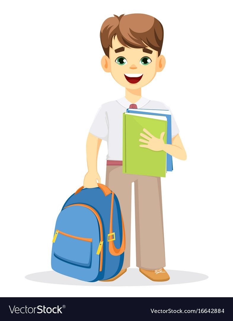 Мальчик с рюкзаком картинка