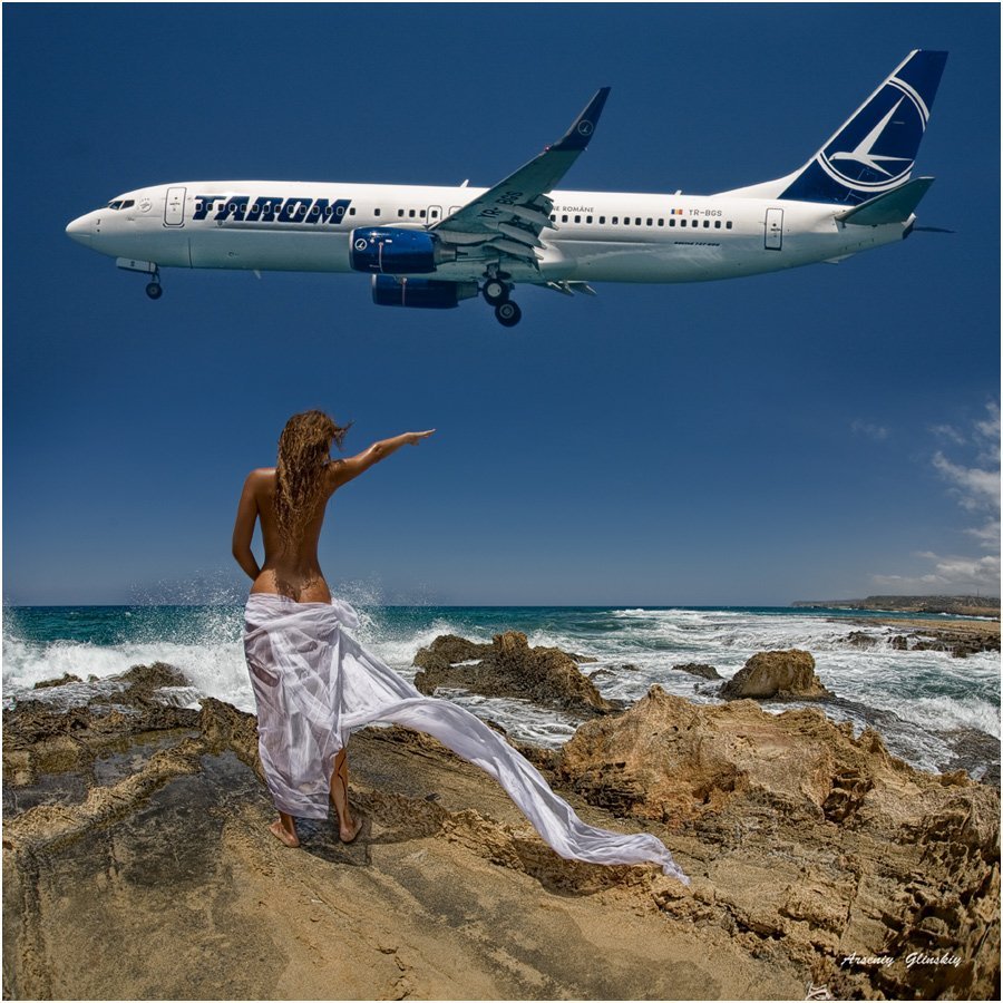 Самолет гифка