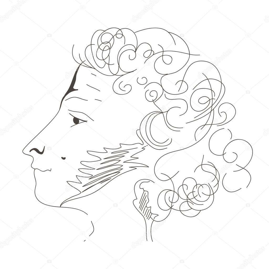 Пушкин на прозрачном фоне