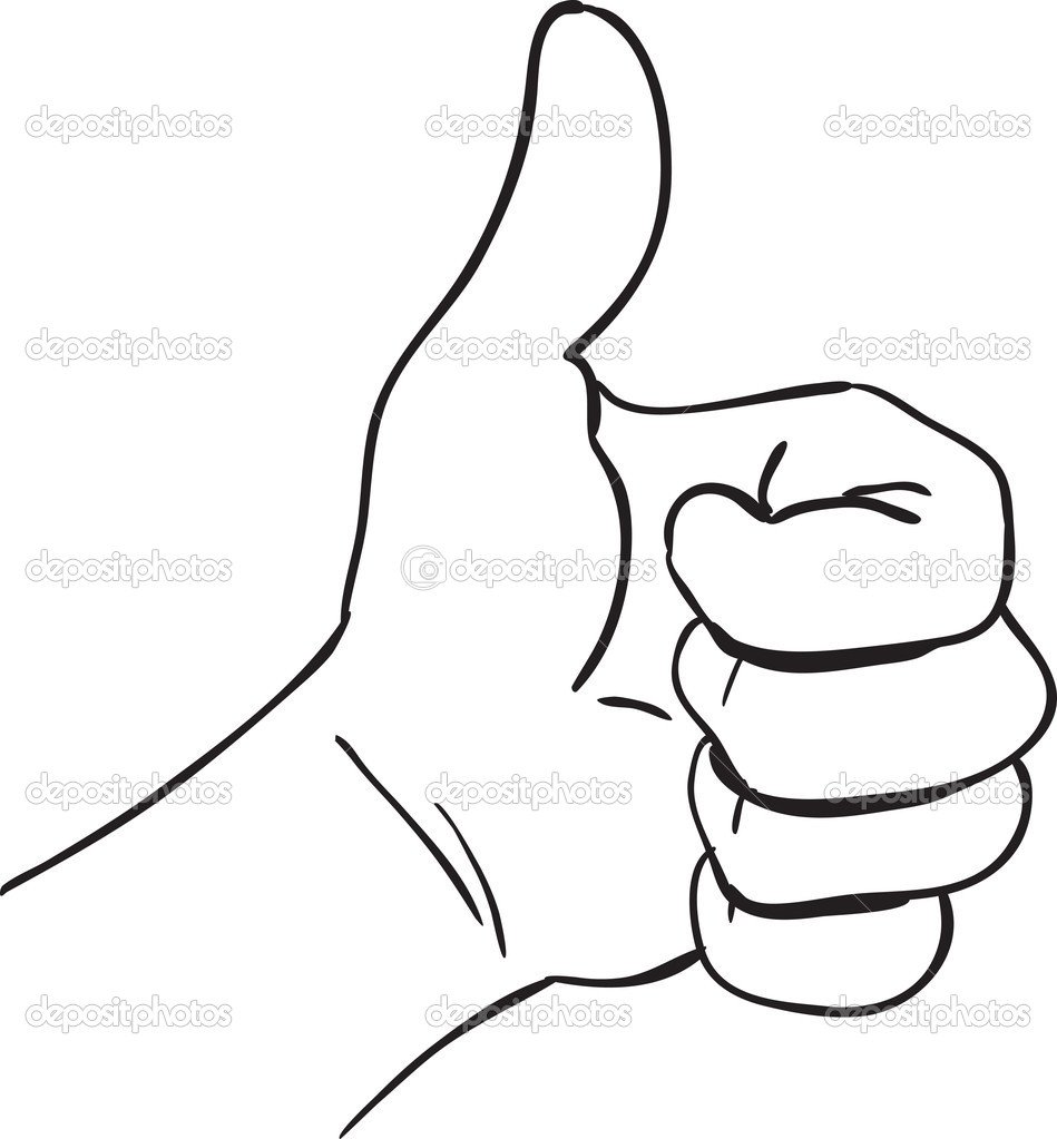 Кулак большой палец вверх