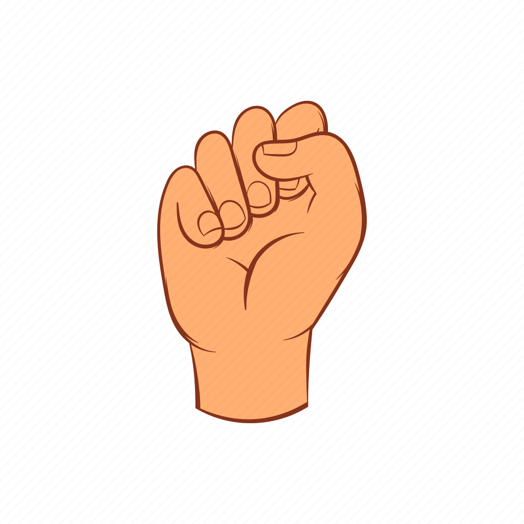 Мультяшная рука в кулаке