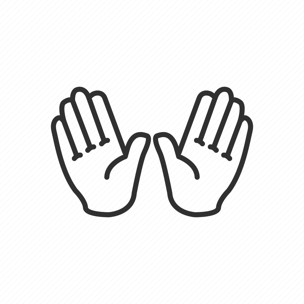 Две ладошки раскраска