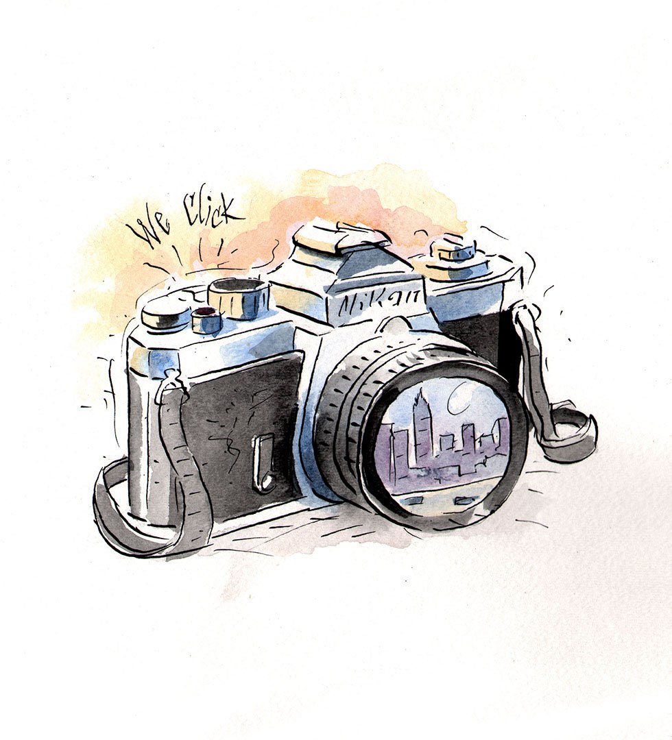 Логотип фотографа с фотоаппаратом