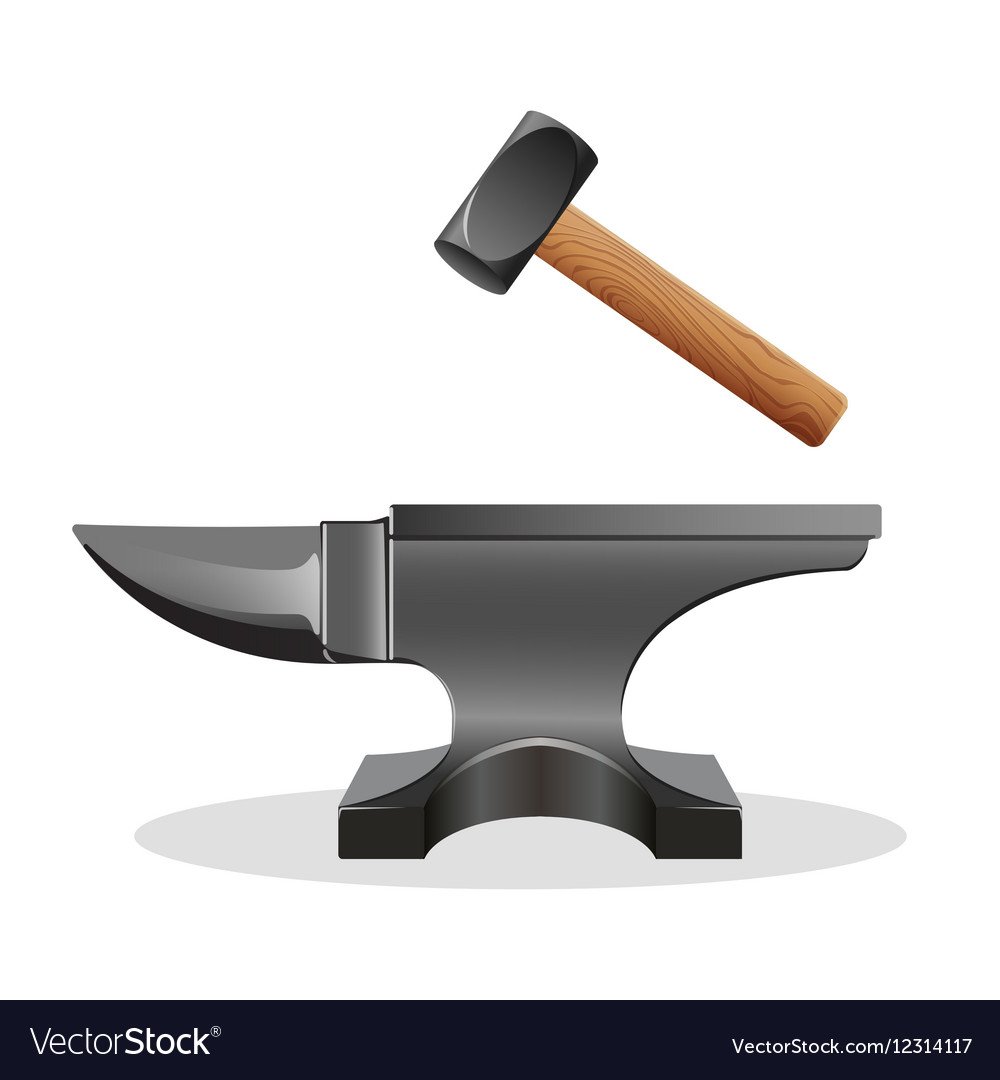 Молот и наковальня вектор