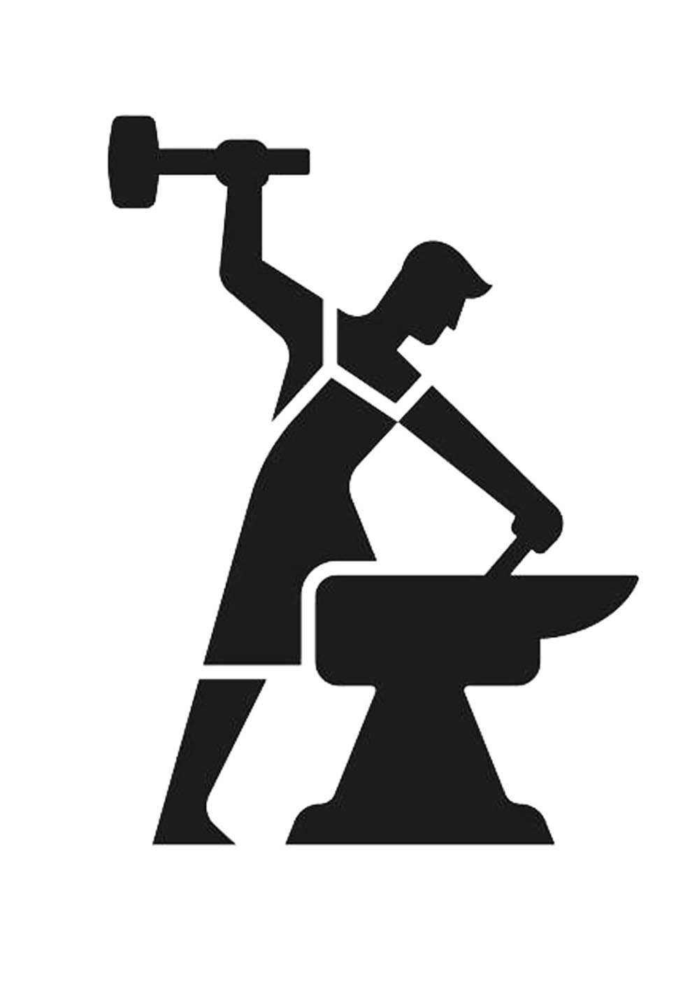 Кузнец силуэт