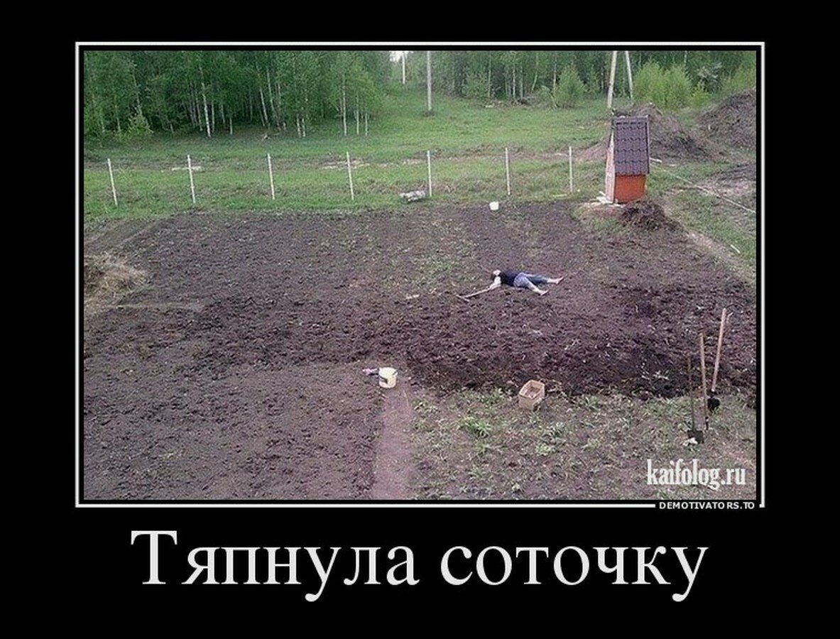 Загораю на грядках