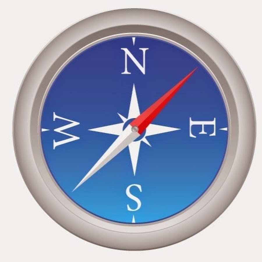 Компас в городе мультяшный