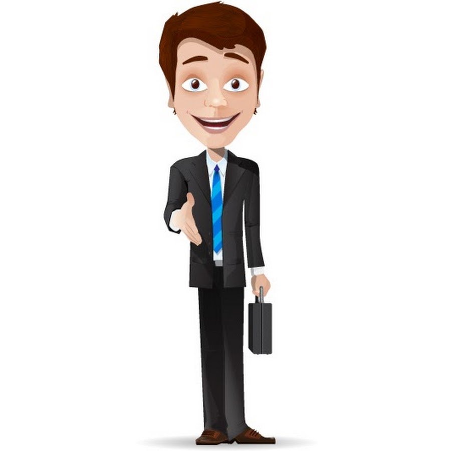 Мультяшный человек в костюме