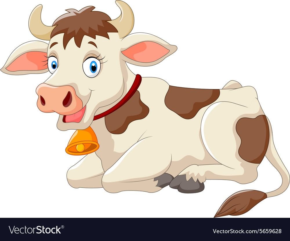 Мультяшные бычки и коровы