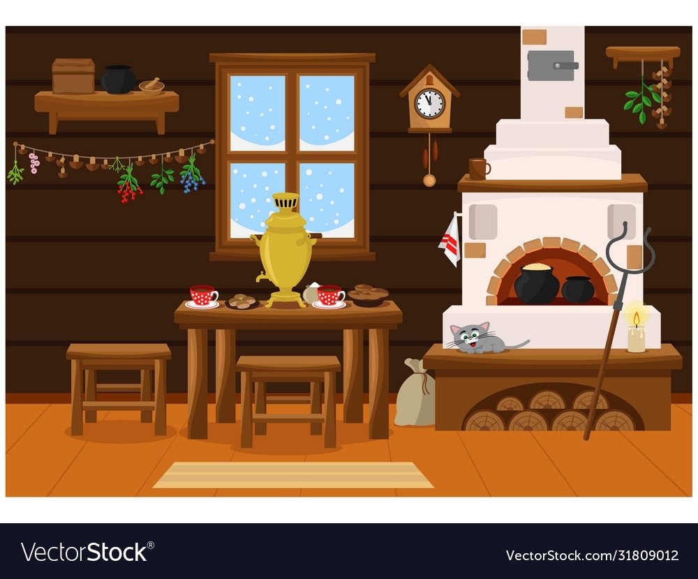 Русская печка вектор