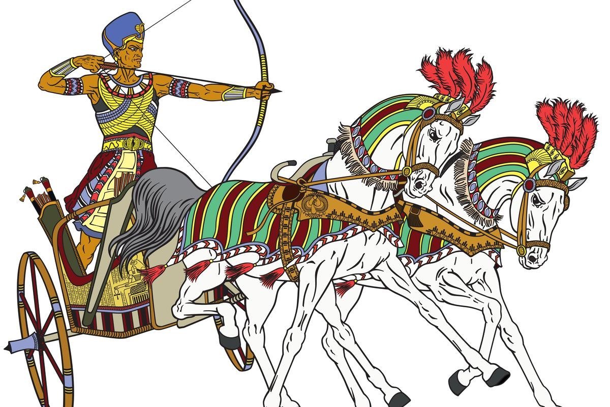 Боевая колесница в древнем Египте рисунок