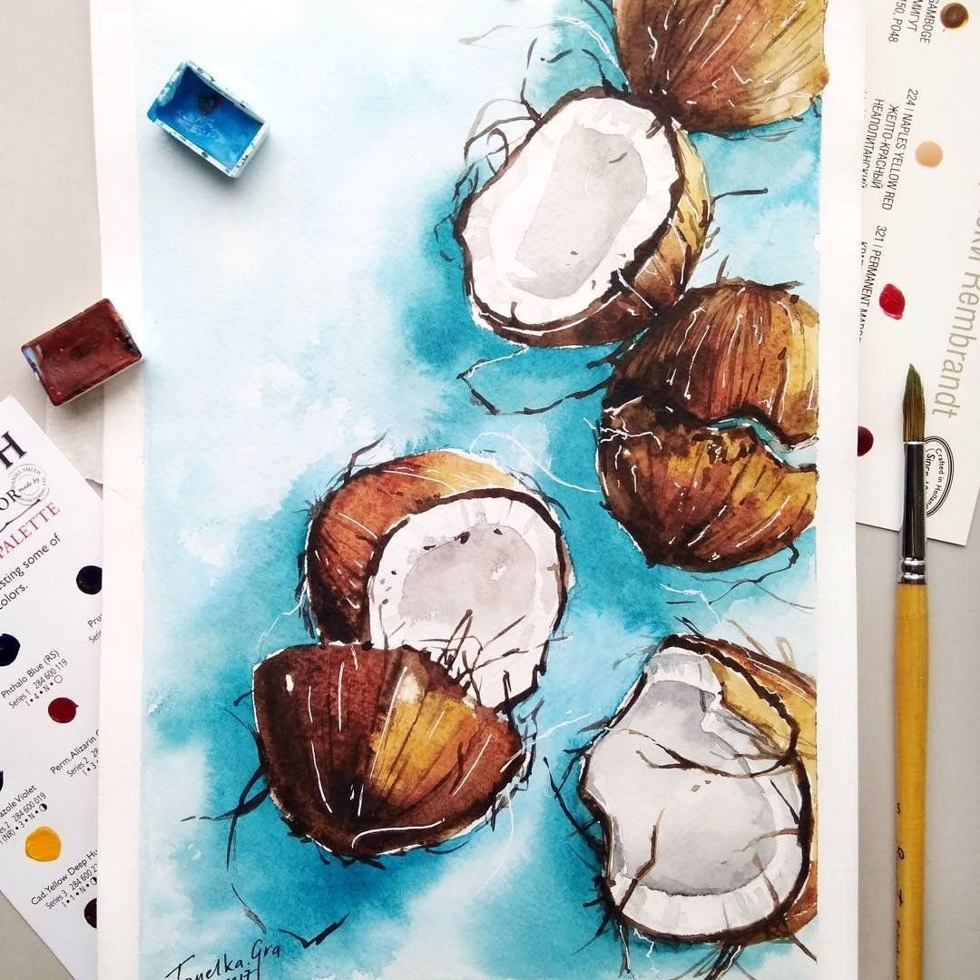 Красивые скетчи акварелью