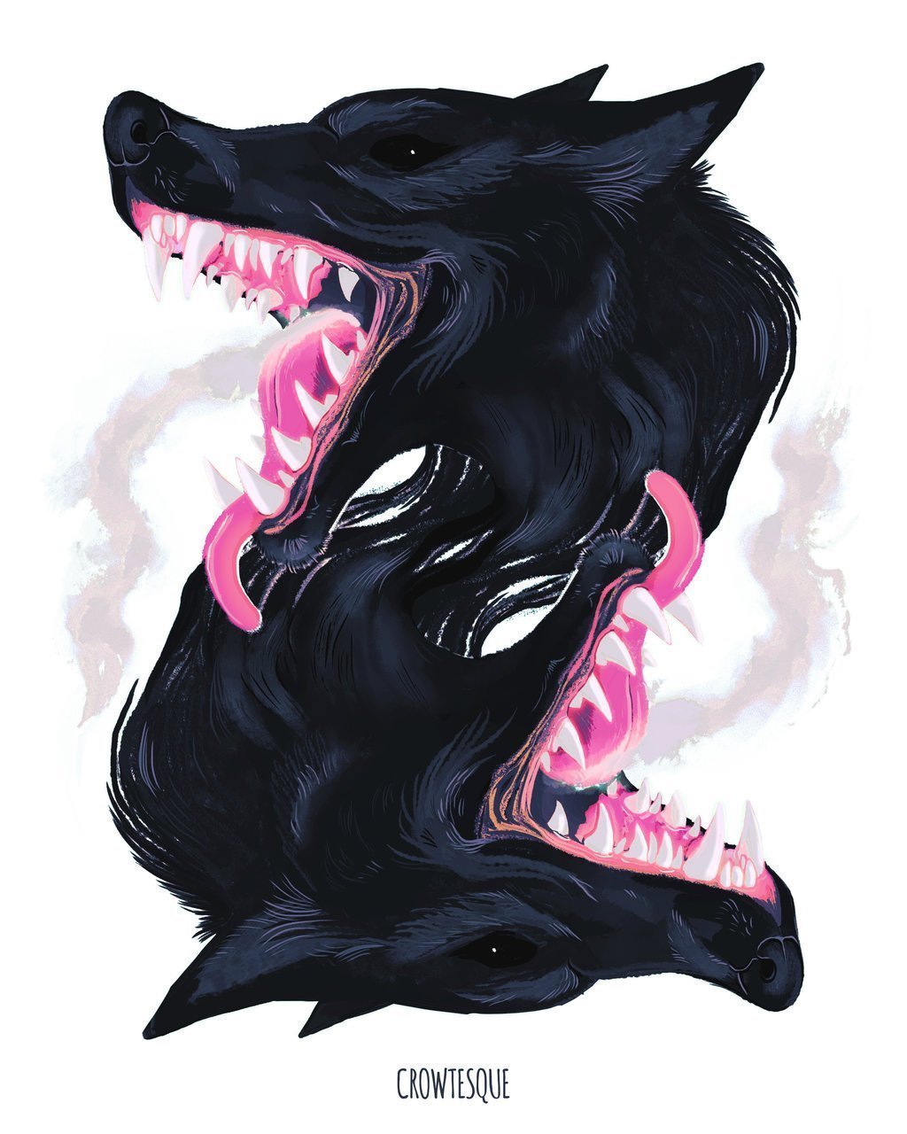 Оскал волка картина