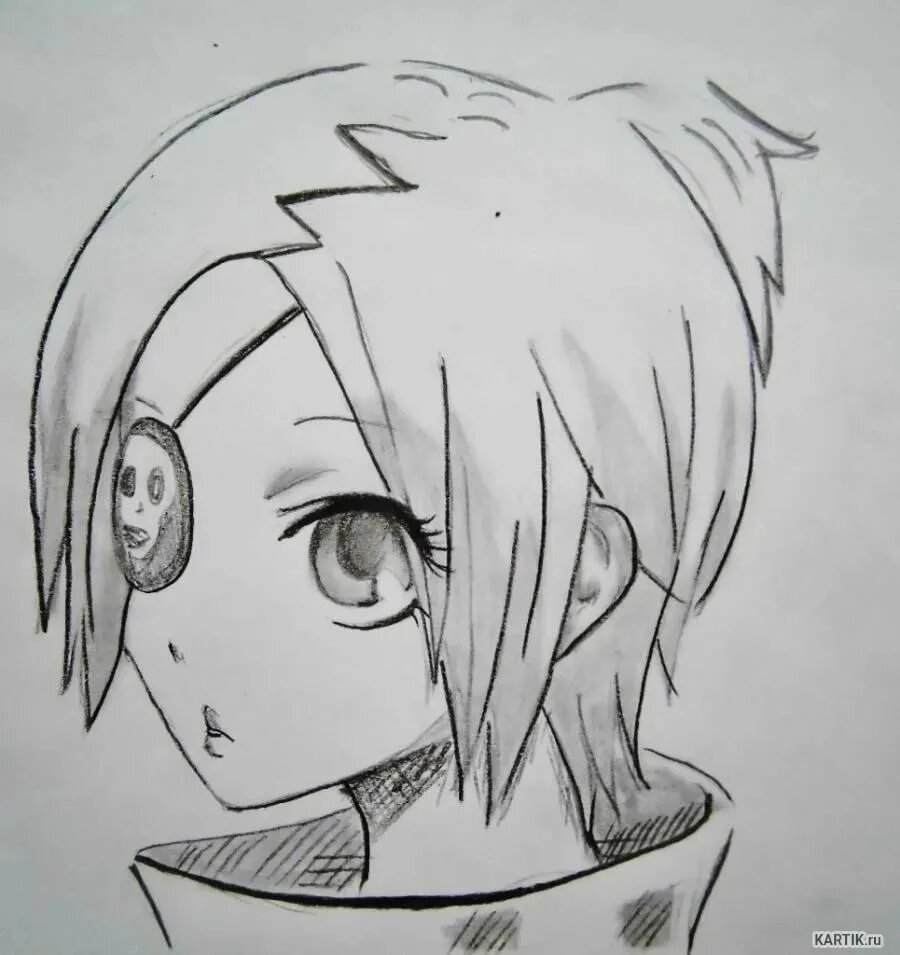 Аниме Наброски девушек в толстовках с