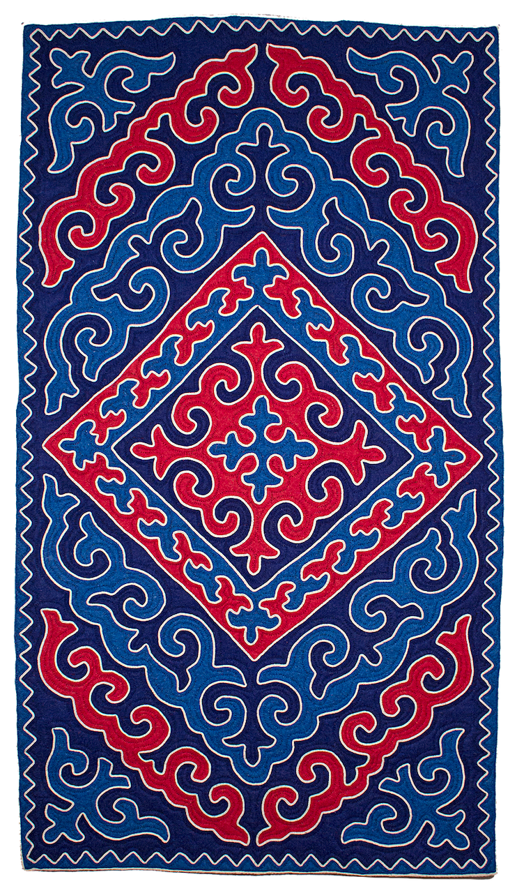 Национальный узор Киргизии вектор