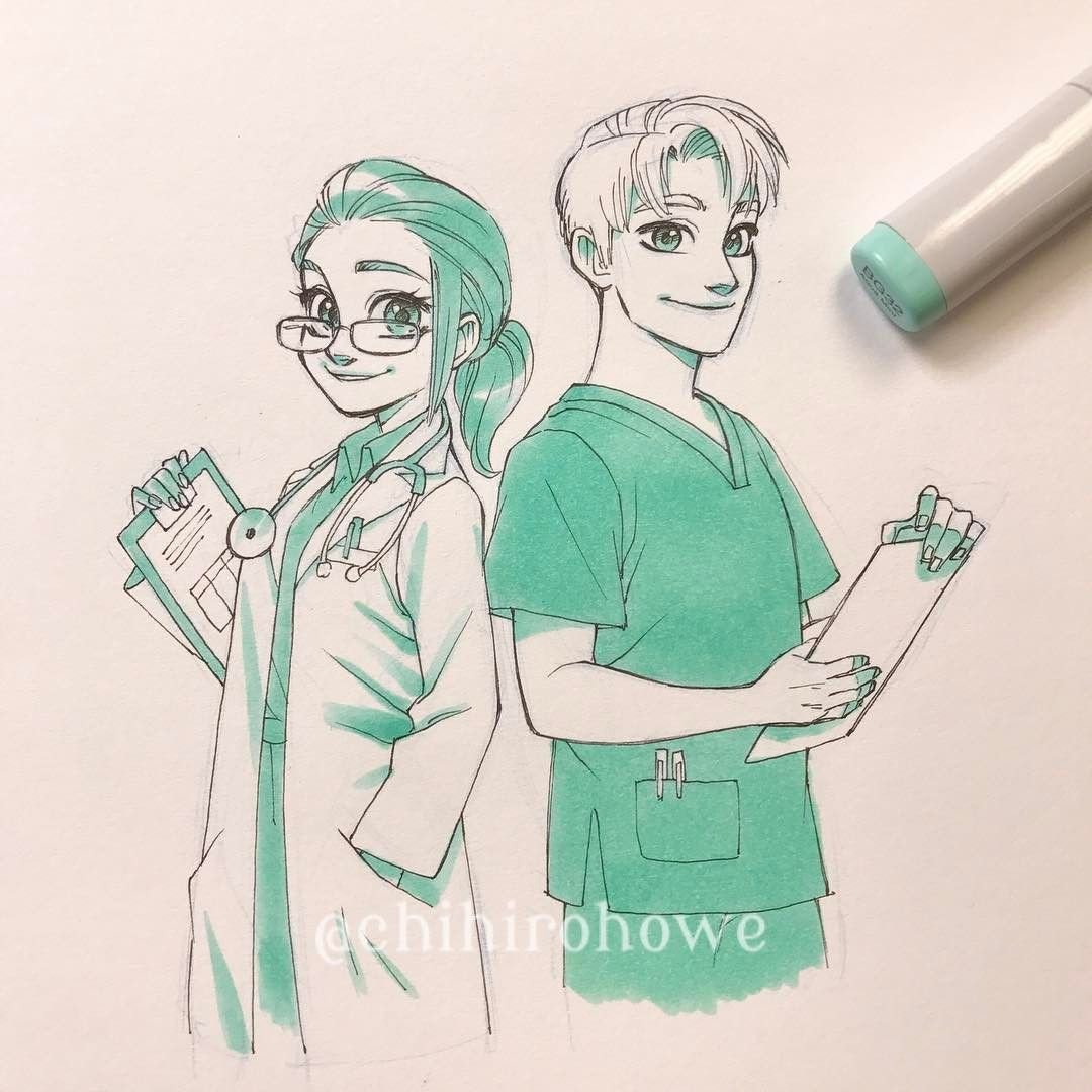 Женщина врач арт