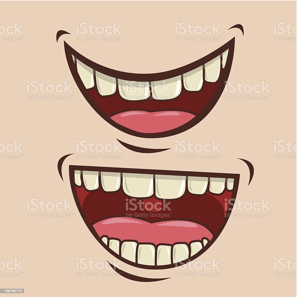 Улыбка без зубов рисованная