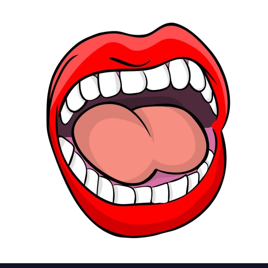 Открытый рот мультяшка
