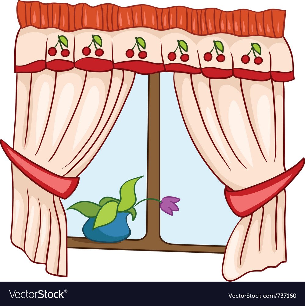 Окно со шторами для детей