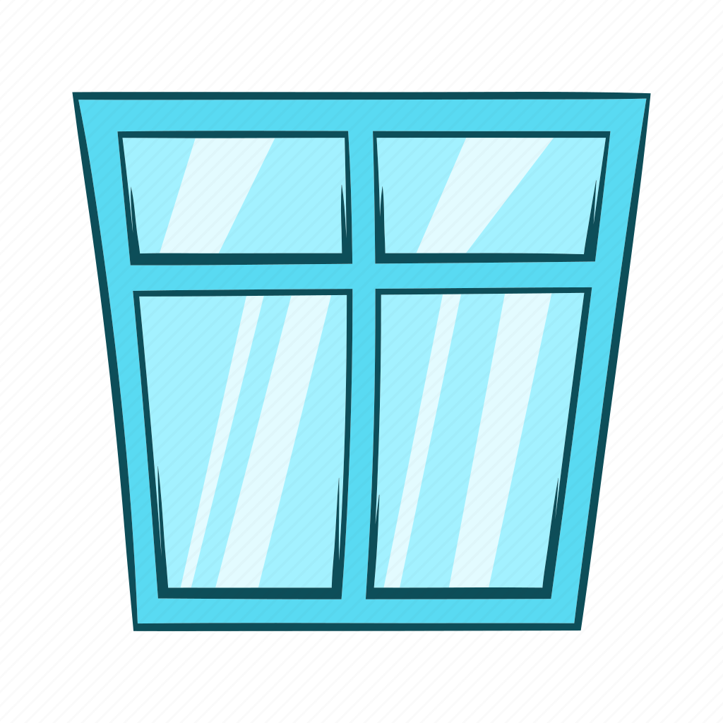 Мультяшное окно со шторами