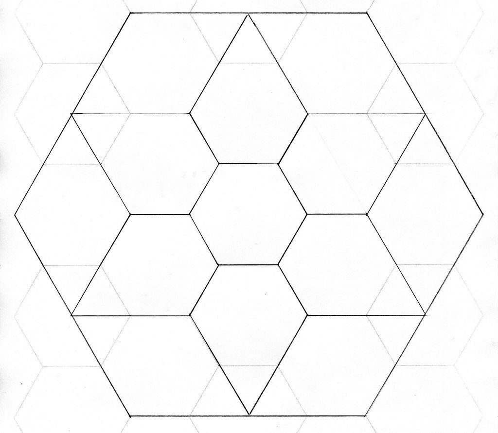 Шестигранник лоскутное шитье