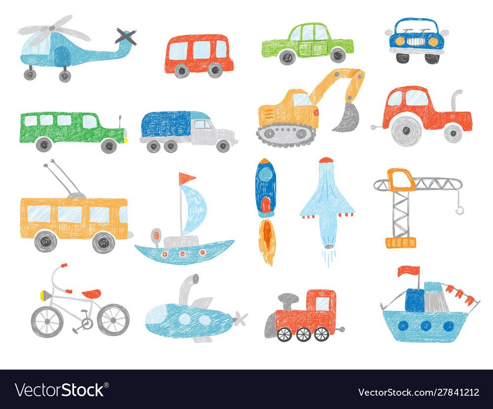 Картинки с машинами, тракторами и самолетом для печати