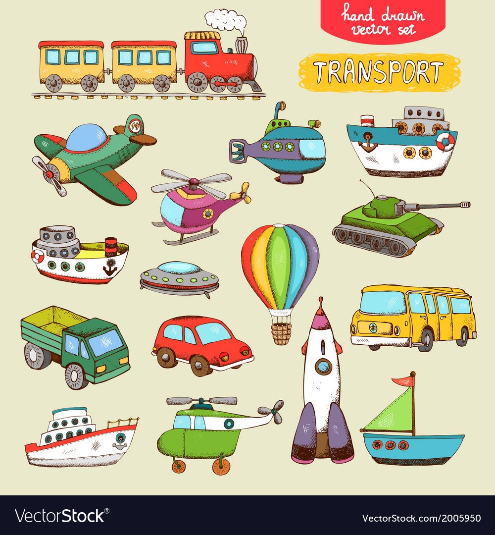 Транспорт в виде животного рисунок