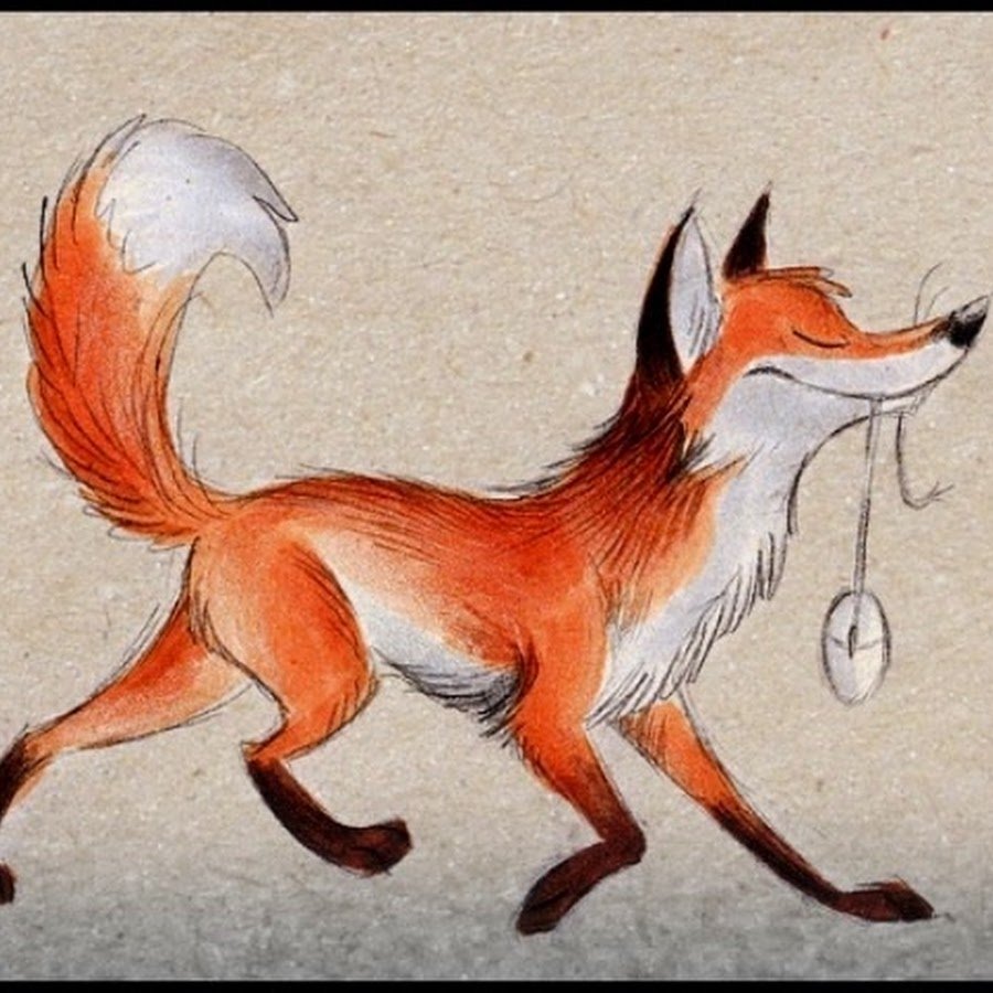 Веселая Лисичка рисунок