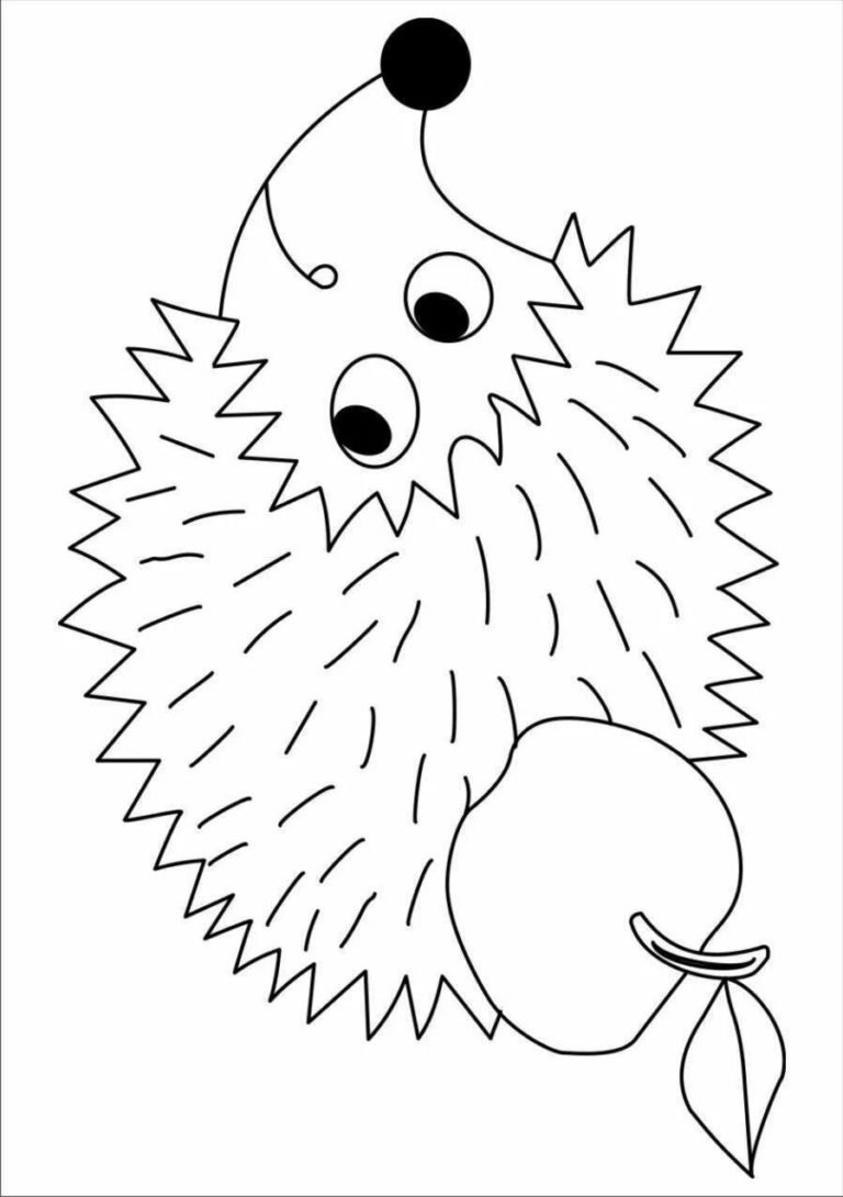 Ёжик раскраска для детей