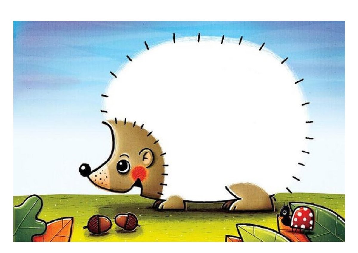 Ежик мультяшный на прозрачном фоне