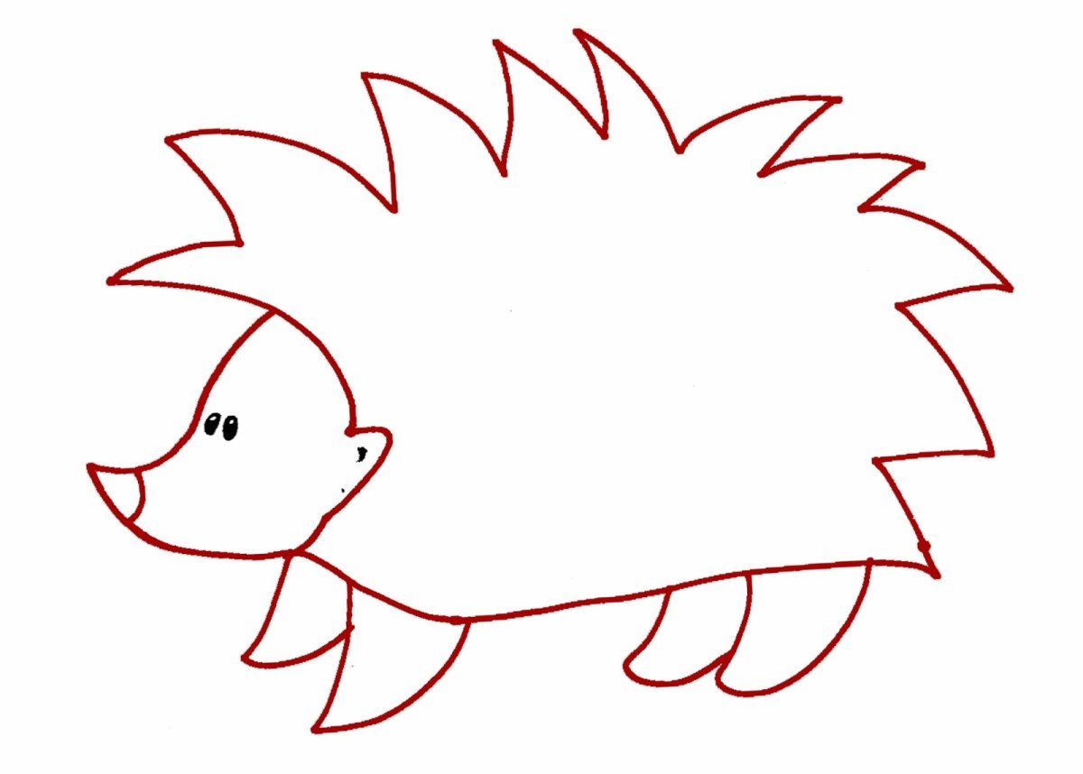 Ежик картинка шаблон