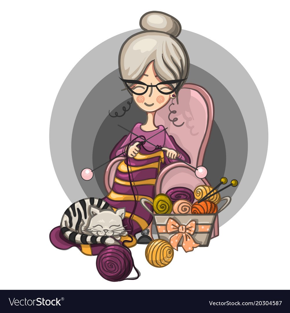 Бабушка со спицами